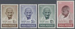 ** Indien: 1948 GANDHI Complete Set, Mint Never Hinged, Small Values With Very Little Brownish Dots On - Andere & Zonder Classificatie
