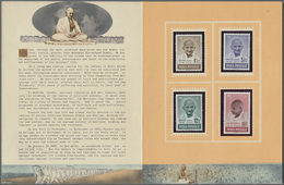 ** Indien: 1948 GANDHI Complete Set Mint Never Hinged Housed In Special Gandhi Memorial Folder, The 10r - Other & Unclassified