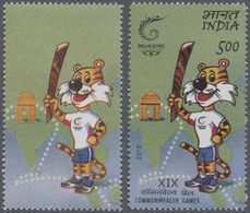 ** Indien: 2010 Commonwealth Games 5r. Showing Variety "COLOUR BLACK OMITTED" ('INDIA', Value Etc.), Mi - Other & Unclassified