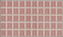 ** Indien - Dienstmarken: 1950, 2, 5 And 10 Rupies, Sheetparts With Totally 200 Of Each Value, Mnh, CV - Timbres De Service