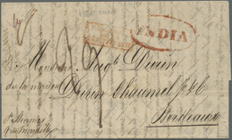 Br Indien - Used Abroad: FRENCH INDIA 1841/1849: Two Entire Letters From PONDICHERRY To Bordeaux Bearin - Andere & Zonder Classificatie