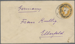 GA Indien - Used Abroad: FRENCH INDIA 1895: Indian Postal Stationery Envelope 2a6p. On 4a6p. To Germany - Other & Unclassified