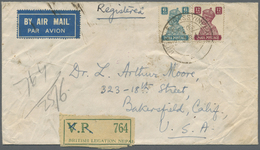 Br Indien - Used Abroad: 1948 NEPAL: Two Different And Scarce Registered Covers To The U.S.A./Great Bri - Autres & Non Classés