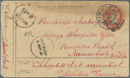 GA Indien - Used Abroad: 1896 – The Second Suakim Expedition: Indian 'Soldier's And Seaman's Postal Sta - Sonstige & Ohne Zuordnung