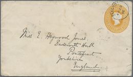 GA Indien - Ganzsachen: JAMMU & KASHMIR, 1885. Indian Postal Stationery Envelope 'Four Annas Six Pies’ - Ohne Zuordnung