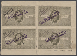 (*) Indien - Feudalstaaten: BILKHA 1923, 'Darbar Shri Kanthadvala' 1a Fiscal Stamp Ovpt CANCELLED In Vio - Andere & Zonder Classificatie