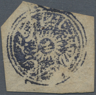 (*) Indien - Feudalstaaten: JAMMU & KASHMIR 1877 Circular ½a. Slate Blue, Oil Printing On Native Paper, - Sonstige & Ohne Zuordnung