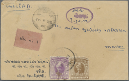 Br Indien - Feudalstaaten: MORVI 1935: Three Registered Covers From Morvi City, With Two Covers Franked - Autres & Non Classés