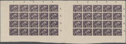 (*) Indonesien - Vorläufer: 1946, Revolution Period In Java, 15 Sen Dark Mauve Imperforated, Sheet Of 40 - Indonesië