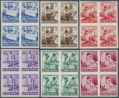 (*) Indonesien: 1957, Charity Issue In Favour Of Disabled Persons, 6 Values Complete, Imperf. Proofs In - Indonesië