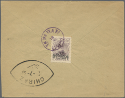 Br Iran: 1904, Cover Bearing On Reverse 9c. / 1k. Violet Tied By Violet "ISPAHAN" Cds., To Chiraz With - Iran