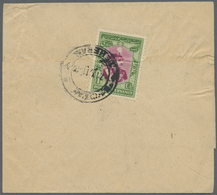 Br Iran: 1929, 1 Ch. Yellow Green & Carmine Single On Wrapper From Teheran To Tabriz, Scarce Single Usa - Iran