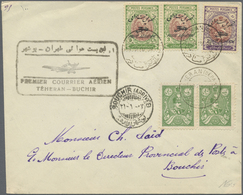 Iran: 1931, Two Junkers First Flight Covers Bushire-Teheran And Teheran-Buchire, Fine Pair - Iran