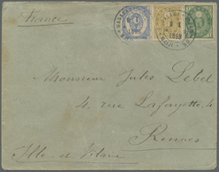 Br Japan: 1893. Envelope (small Faults) Addressed To France Bearing 'Koban' SG 113, 1s Green, SG 115, 5 - Sonstige & Ohne Zuordnung