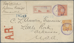 Br/Brfst Japanische Post In China: Japanese Offices, 1902. Registered And Advice Of Receipt Coverfront Addres - 1943-45 Shanghai & Nankin
