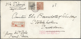 Br Japanische Post In Korea: 1925. Registered Envelope Written From Seoul Addressed To Sweden Bearing ' - Militärpostmarken