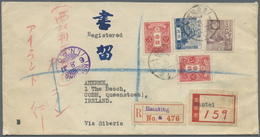 Br Japanische Post In Korea: 1937, 36 S. Frank Canc. „Kokai Nantei (Hwanghae Nanti) 12.3.4” (4.3.1937) - Militaire Vrijstelling Van Portkosten