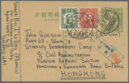 GA Japanische Besetzung  WK II - China - Zentralchina / Central China: 1943, Card SYS 8 C. Uprated 15 C - 1943-45 Shanghai & Nanking