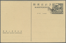 GA Japanische Besetzung  WK II - NL-Indien / Sumatra / Dutch East Indies: 1942, 3 1/2 C. "Dai Nippon" C - Indonesien