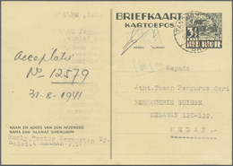 GA Japanische Besetzung  WK II - NL-Indien / Sumatra / Dutch East Indies: East Coast, 1942, Card 3 1/2 - Indonesien