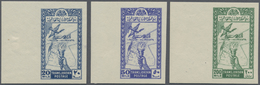 ** Jordanien: 1946, Declaration Of Independence Complete IMPERFORATE Set From Left Margins, MNH (hinged - Giordania