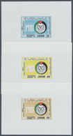 ** Jordanien: 1981, International Year Of Disabled People Complete Set In Three Separate Imperforate PR - Jordanië