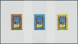 ** Jordanien: 1982, Archeological Finds In Jordan Complete Set In Three Separate Imperforate PROOFS In - Giordania