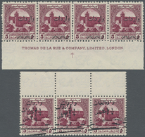 ** Jordanien - Steuermarken: 1953, Compulsory Surtax Stamp 5f. Lilac In Three Horiz. Strips/4 From Lowe - Jordan