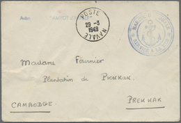 Br Kambodscha: 1949. Stampless Envelope Addressed To Prek-Kam, Cambodia Written From The French Navy Sh - Cambogia