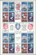 ** Katar / Qatar: 1966, 20th Anniversary Of United Nations, Perforate Issue With Black Overprint, Compl - Qatar