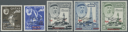 * Katar / Qatar: 1966, 3rd Death Anniversary Of J.F.Kennedy, Revaluation Overprints, Complete Set Of F - Qatar
