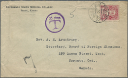 Br Korea: 1915. Envelope Headed 'Severance Union Medical College, Seoul, Korea' Addressed To Canada Bea - Korea (...-1945)