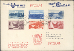 Br Korea-Süd: Korean War, UN Neutral Supervisiory Commission NNSC, 1954, Covers With Respective Returns - Korea (Zuid)