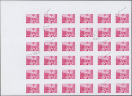 ** Kuwait: 1979, Year Of The Cild. Progressive Color Proof In Red In A Corner Block Of 36. With Printin - Koweït