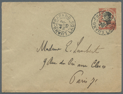 GA Laos: 1910. French Indo-China Postal Stationery Envelope 'Type Annamite' 10c Red Cancelled By Luang- - Laos