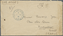 Br Laos: 1946. Stampless Air Mail Envelope (faluts/tears) Written From 'BPM 405A' French Troops In Paks - Laos