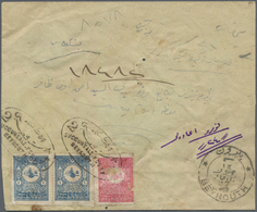 Br Libanon: 1901, Registered Cover From Beirut To Istanbul With Pair 1 Pia. Und 20 Para (faults), Tied - Lebanon