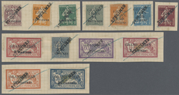 Brfst Libanon: 1924, 21 Jan, GRAND LIBAN Overprints, 10c. To 25pi., 13 Values Complete With SPECIMEN Overp - Lebanon