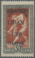 * Libanon: 1924, Olympic Games, 1.50pi. On 30c. Showing Variety "Small G In GRAND", Mint O.g. Previous - Liban