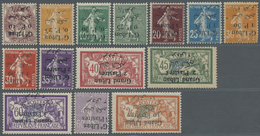 * Libanon: 1924/1925, Bilingual Overprints, 14 Values With Inverted Surcharge (1.50pi. On 30c. Orange - Libanon