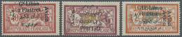 * Libanon: 1924, Airmails, 2pi. On 40c. And 10pi. On 2fr. Each With Double Overprint, 5pi. On 1fr. Wit - Liban