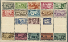 (*) Libanon: 1925, Definitives "Views Of Lebanon" Incl. Postage Dues, Approval Pane Of 25 Empty Fields O - Libanon