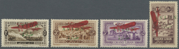 * Libanon: 1925, Airmails, Carmine "Plane" Surcharge On Green "AVION" Overprints, Not Isused, Complete - Libanon