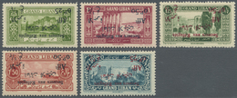 ** Libanon: 1926, War Refugee Relief, Group Of Five Values With Inverted Overprint, Unmounted Mint. Mau - Libano