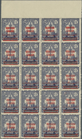 ** Libanon: 1928, 0.10pi. Blue, Mistakenly Overprinted Stamp Of Syria, Top Marginal Block Of 20 (top Ro - Lebanon