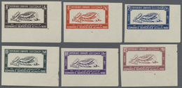 **/* Libanon: 1930, Silkworm Growers, 4pi. To 25pi., Complete Set Of Six Values Imperforate From The Lowe - Lebanon