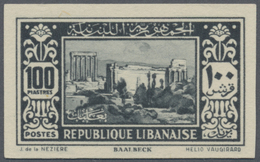 ** Libanon: 1930/1931, Definitives Pictorials, 0.10pi. To 100pi., Complete Set Of 21 Values Imperforate - Lebanon