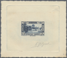 (*) Libanon: 1937, 0.50pi. Blue "Beit-Eddine", Epreuve D'artiste, With Signature. - Lebanon