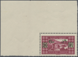 ** Libanon: 1943, 6pi. On 7.50pi. Carmine With Double Impression Of Design, Marginal Copy From The Uppe - Libanon