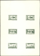 (*) Libanon: 1943, 2nd Anniversary Of Independence, Combined Proof Sheet In Green On White Bristol, Show - Libanon